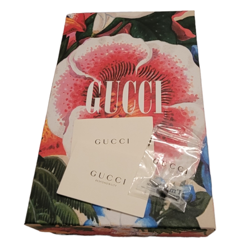 SOLD GUCCI NEW Tulle Ruffle Slingback Peach Heels Size 38 - Picture 8 of 9